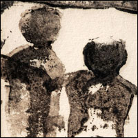 Kompozíció / Barna figurák